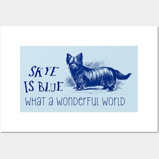 Skye Terrier Dog  Funny Illustration Posters and Art